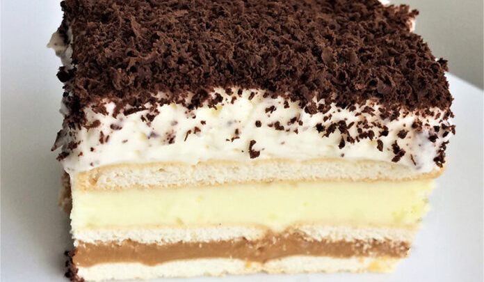 Dokonalý sušenkový dort s pudinkovým krémem
