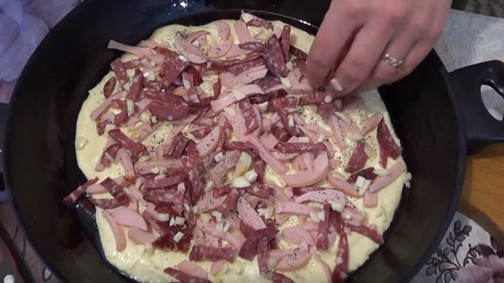 Pizza pečená na pánvi