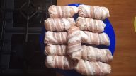 Plněné kuřecí mini rolády ve slaninovém kabátku