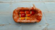 Kuřecí roláda s plněnými paprikami a zeleninou