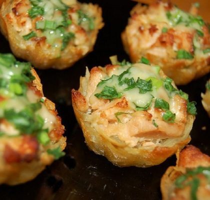 Muffinové brambory s kuřecím masem