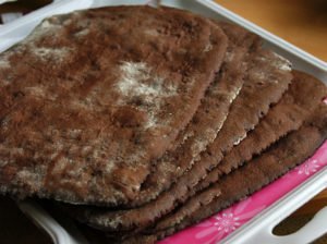 Kakaový dort s vanilkovou náplní zvaný Spartakus