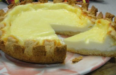 Křehký máslový koláč se smetanovou náplní