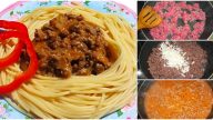 Špagety s rajčatovou omáčkou a mletým masem