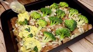 Zapečená kuřecí prsa s brokolicí a sýrem