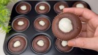 Čokoládové muffiny s Raffaello bonbony