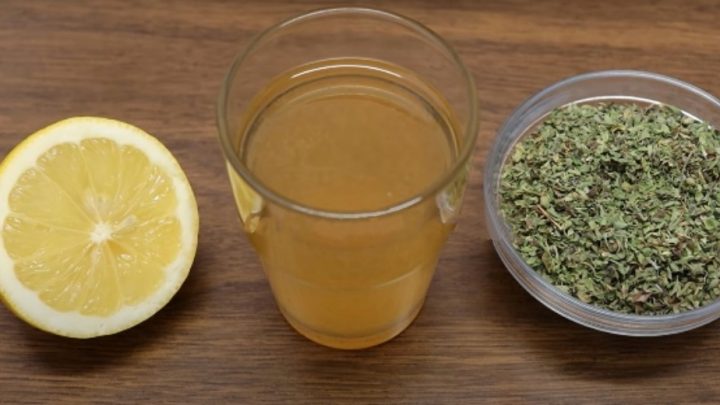 Citronový nápoj s oregánem na imunitu