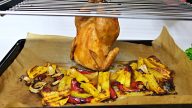 Trik na dokonalé pečené kuře se zeleninou
