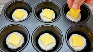 Snídaňové muffiny se šunkou, vejcem a sýrem