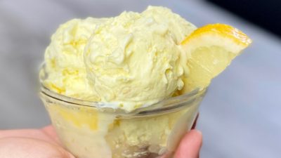 Domácí citronová zmrzlina