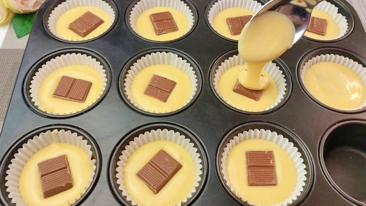 Jednoduché domácí muffiny s čokoládou