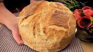Chléb bez hnětení pečený v hrnci