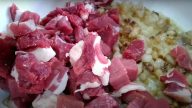 Zavařené hovězí maso s rýží