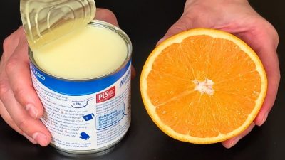 Pomerančová zmrzlina z kondenzovaného mléka
