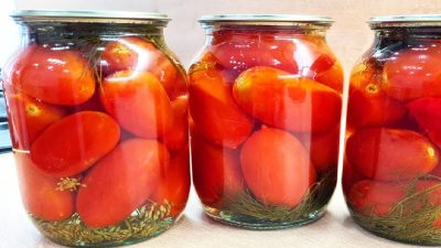 Zavařená rajčata na zimu s koprem
