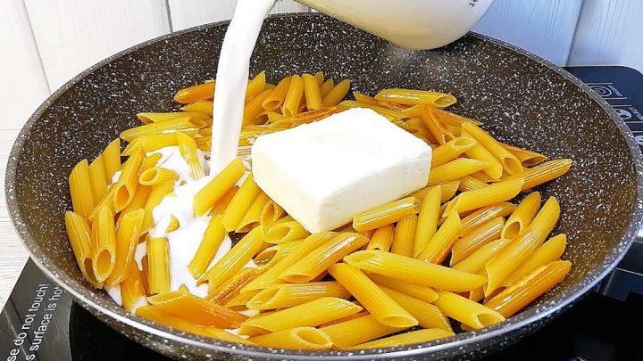Těstoviny se sýrem a sušeným česnekem