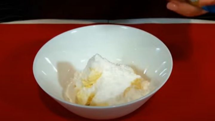 Nepečená brambora s kondenzovaným mlékem