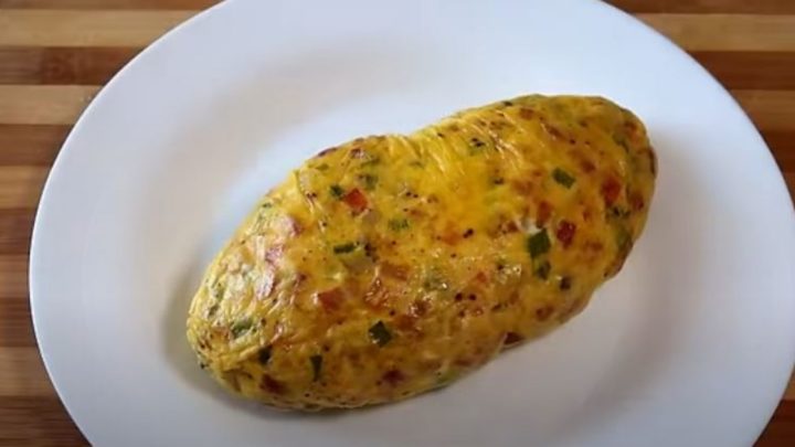 Vaječná omeleta připravovaná v pečicím sáčku