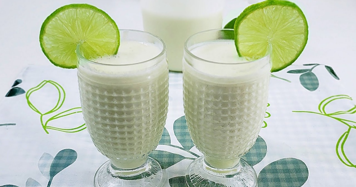 Limetková limonáda s kondenzovaným mlékem