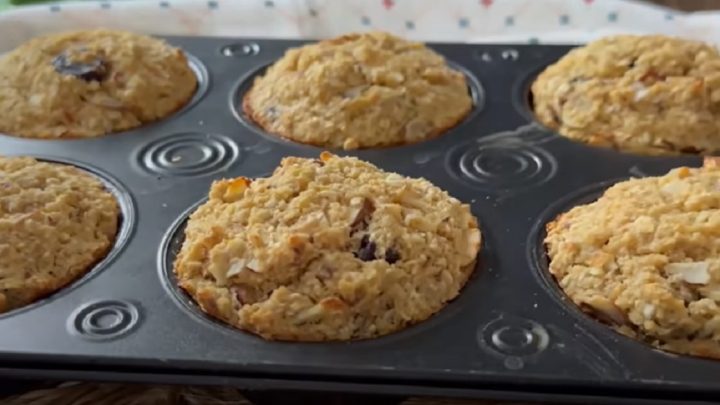 Muffiny z ovesných vloček a jablek