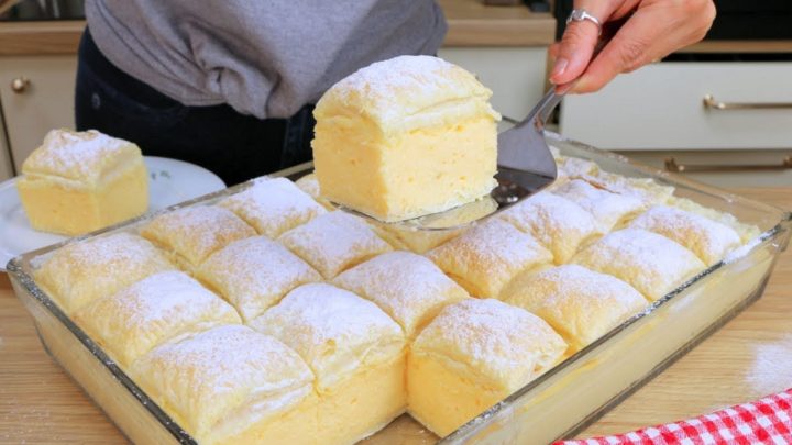 Jednoduchý krémeš z listového těsta s vanilkou