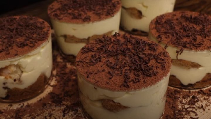 Tiramisu do skleničky s kakaem