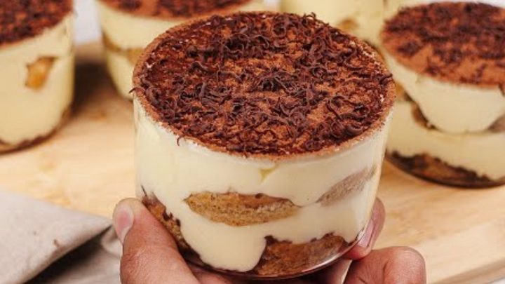 Tiramisu do skleničky s kakaem