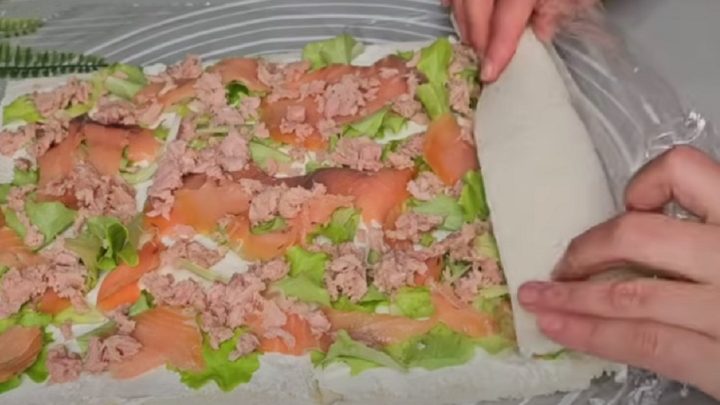 Nepečené slané poleno s lososem