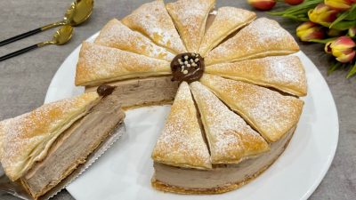 Dort z listového těsta s mascarpone krémem