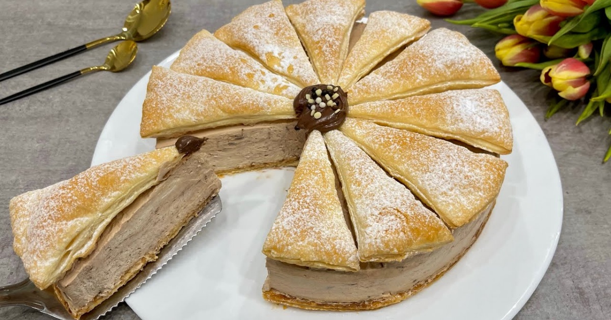 Dort z listového těsta s mascarpone krémem