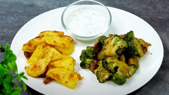 Restovaná brokolice se žampiony