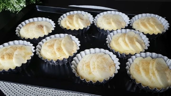 Košíčky s jablky, mandlemi a skořicí