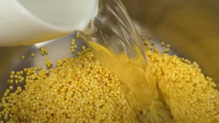 Květákové steaky s jáhlovou kaší