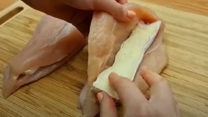 Kuřecí ondráš plněný sýrem Brie