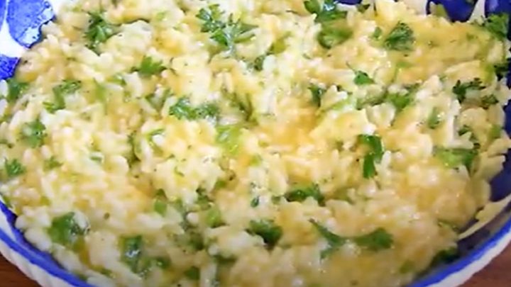 Pizza z rýže s Mozzarellou a vejci