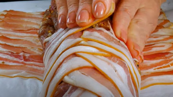 Šťavnatá vepřová panenka ve slanině