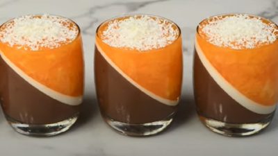 Pomerančová panna cotta s čokoládou