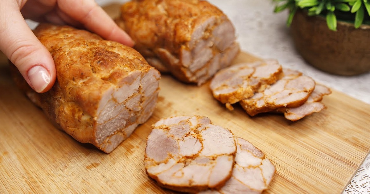 Domácí šunka z vepřového masa