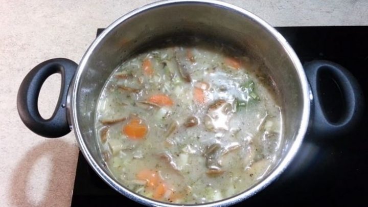 Sedlácká bramboračka se sušenými houbami