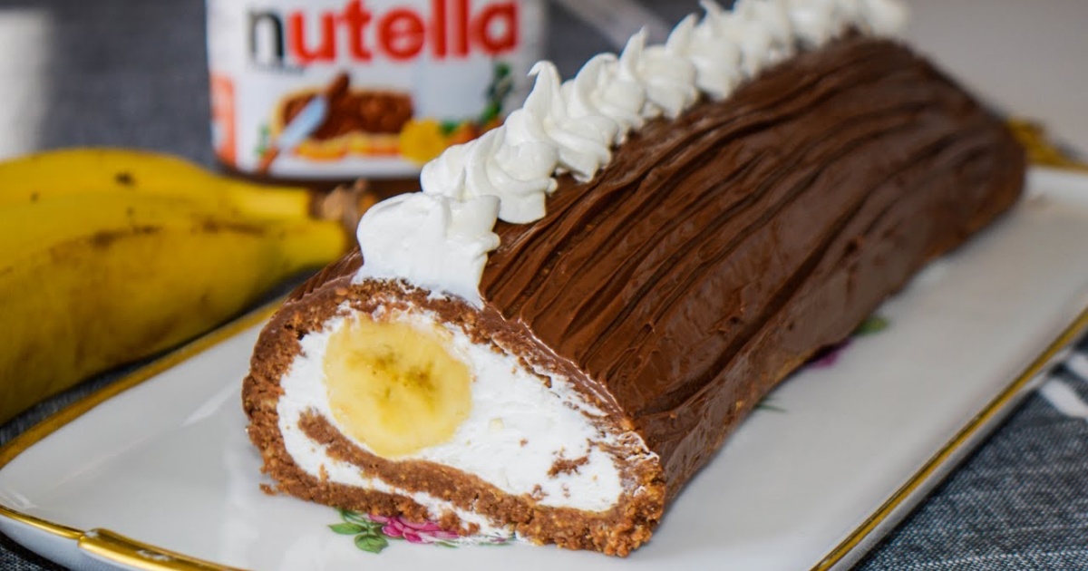 Rychlá nepečená roláda s Nutellou
