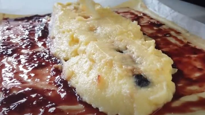 Pudinkový štrúdl z listového těsta