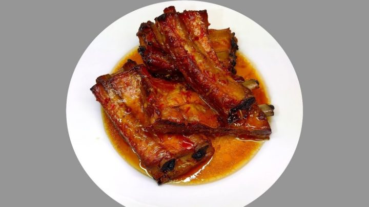 Pečená vepřová žebra na medu Pečená vepřová žebra na medu