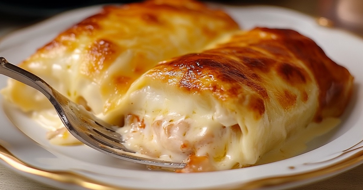 Zapékané kuřecí rolky s mozzarellou