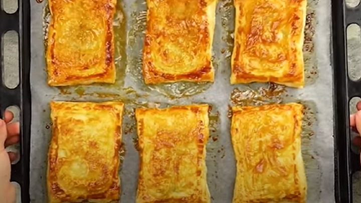 Rychlé taštičky z listového těsta plněné jablky