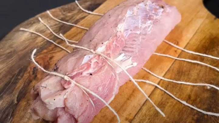 Plněná masová roláda se žampiony a slaninou