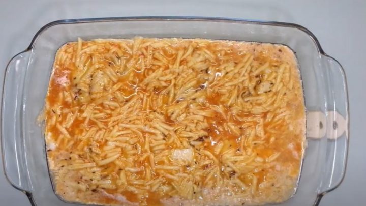 Zapečené rybí filé se sýrem a bramborami