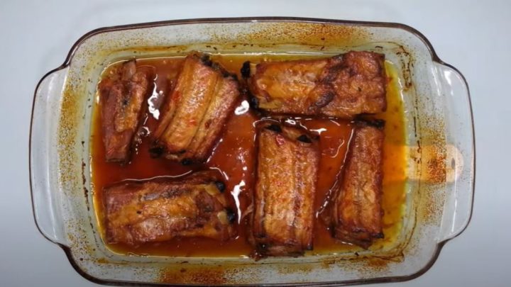 Pečená vepřová žebra na medu