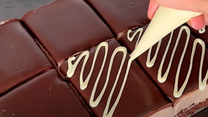 Kakaový řez „7 lžic“ s čokoládovým krémem