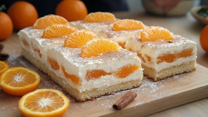 Hrnkové Fanta řezy s mandarinkami