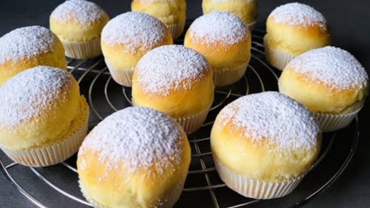 Koblížky z trouby s jahodovým džemem